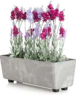 Skrzynka na kwiaty Salvia szary beton 37,5x17 cm * HowHomely Outlet
