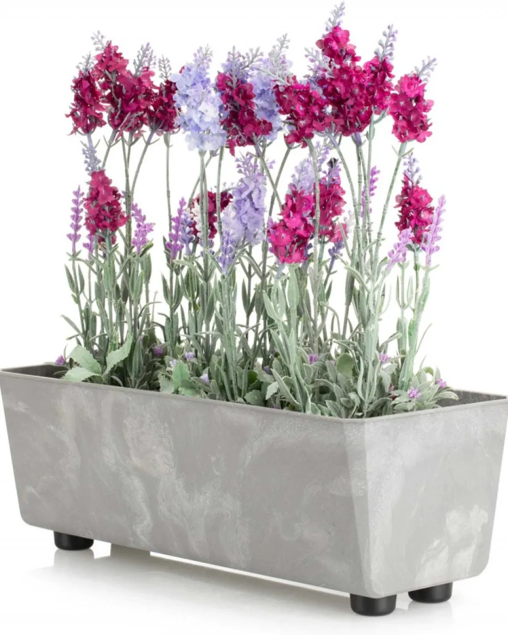 Skrzynka na kwiaty Salvia szary beton 37,5x17 cm * HowHomely Outlet