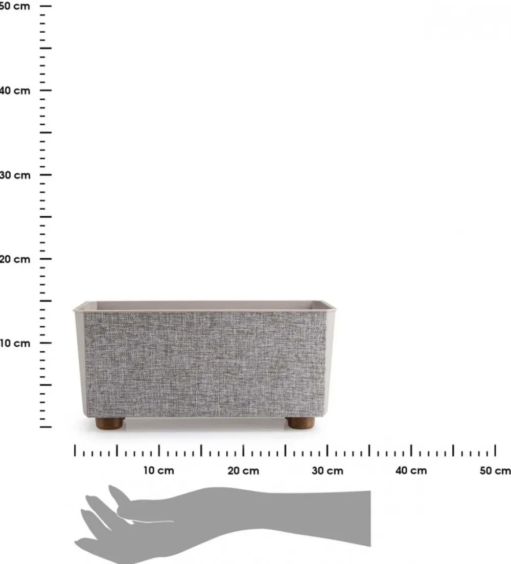 Skrzynka na kwiaty Salvia texelle taupe 28,5x17cm * HowHomely Best