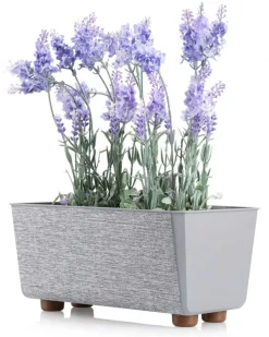 Skrzynka na kwiaty Salvia texelle szara 28,5x17cm * HowHomely Sale