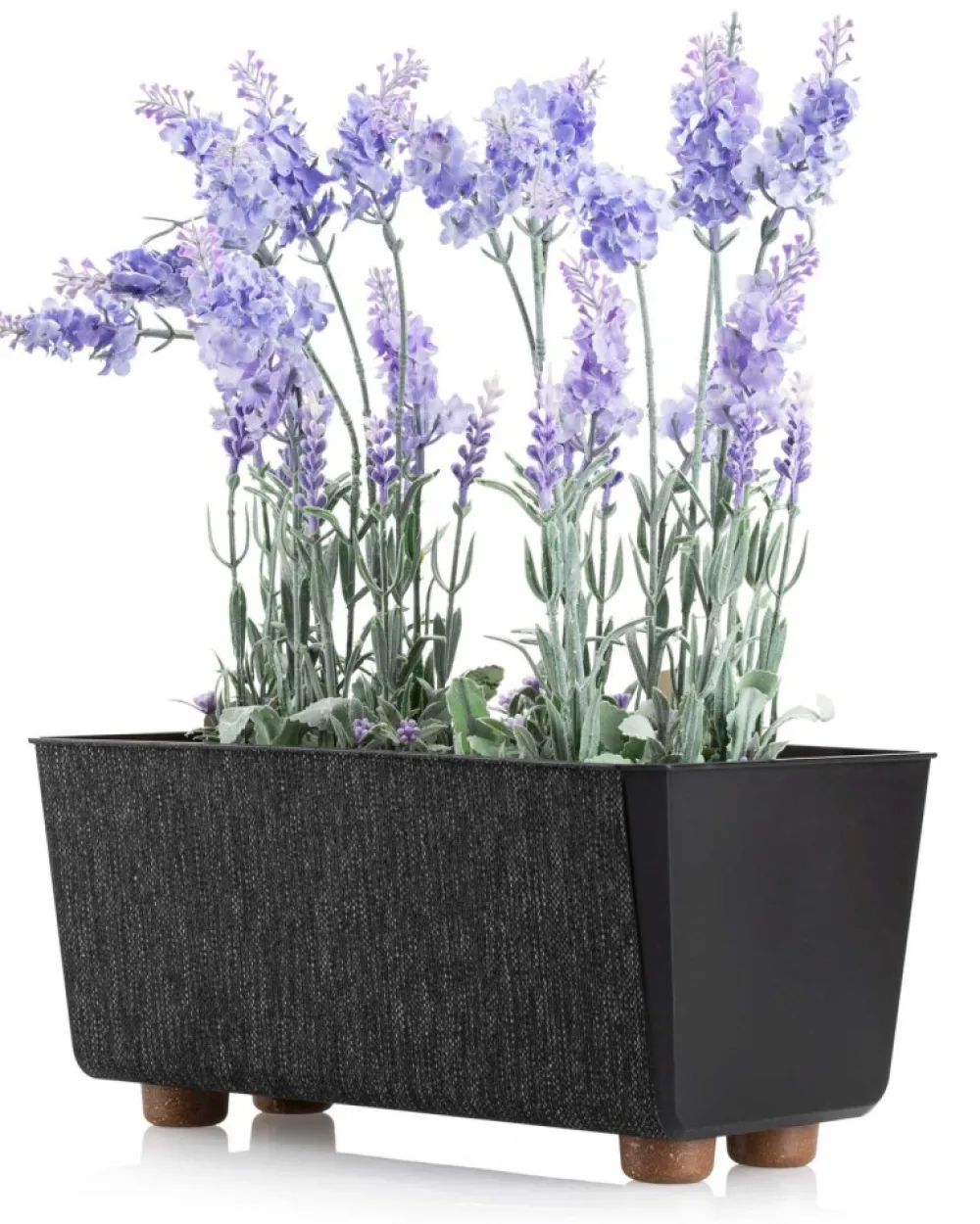 Skrzynka na kwiaty Salvia texelle czarna 28,5x17cm * HowHomely Discount