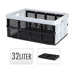 Skrzynka składana biało-czarna 32L * Storage Solutions Sale