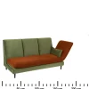 Sofa Matali 3-osobowa zielono-brązowa