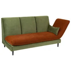 Sofa Matali 3-osobowa zielono-brązowa
