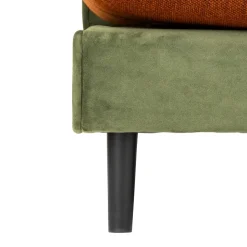 Sofa Matali 3-osobowa zielono-brązowa