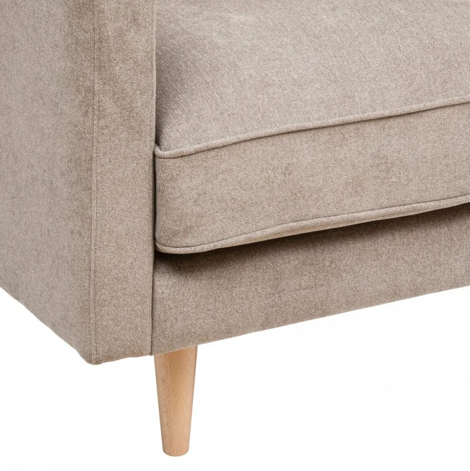 Sofa 3-osobowa Candice velvet beżowa