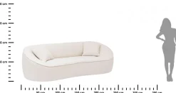 Sofa Ostuni 3-osobowa biała