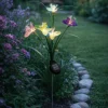 Solarna lampa ogrodowa z motylami LED