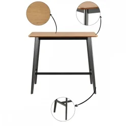 Solidny stolik barowy 120 cm Roxby