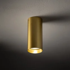 Spot sufitowy tuba MONO S mosiądz 1xGU10