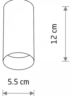 Spot sufitowy tuba MONO S czarny 1xGU10