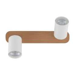 Spot TOP WOOD Brązowy Biały 2xGU10