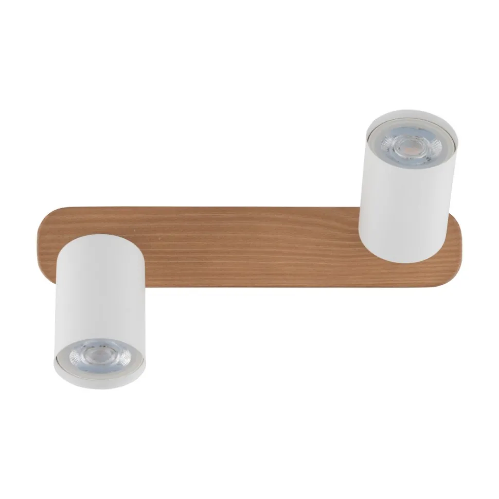 Spot TOP WOOD Brązowy Biały 2xGU10