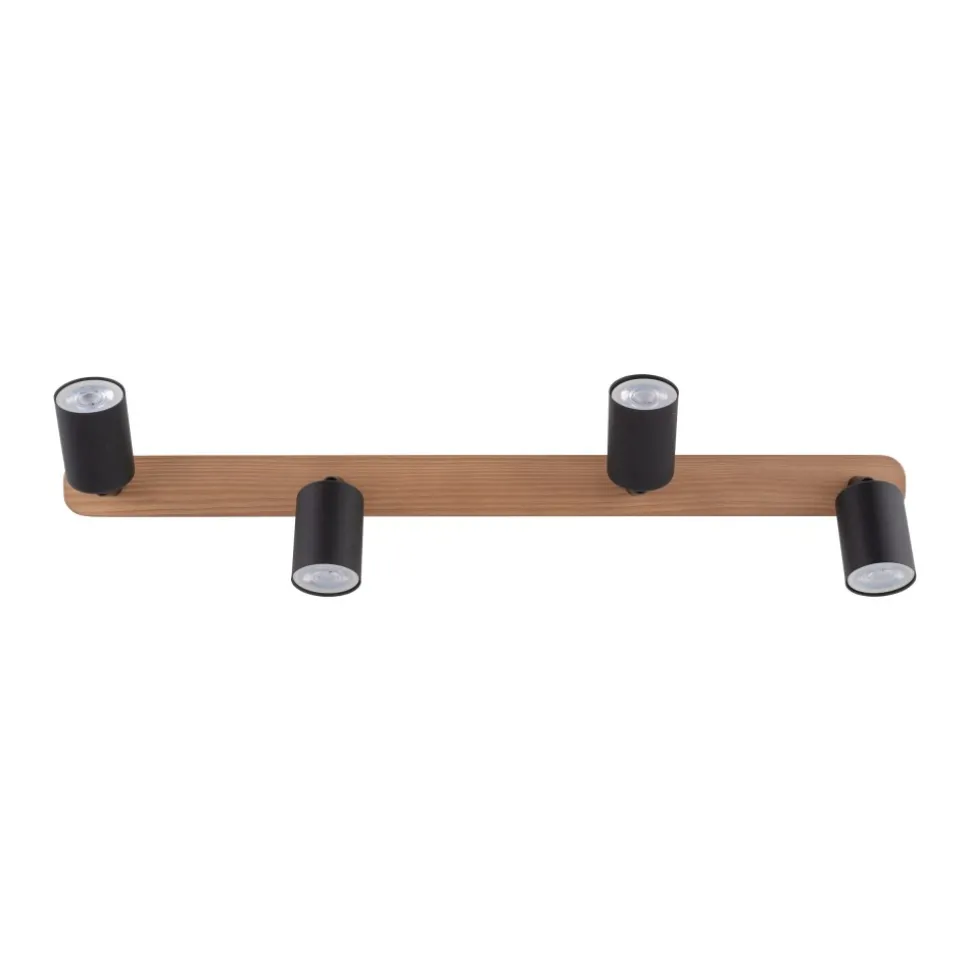 Spot TOP WOOD Brązowy Czarny 4xGU10