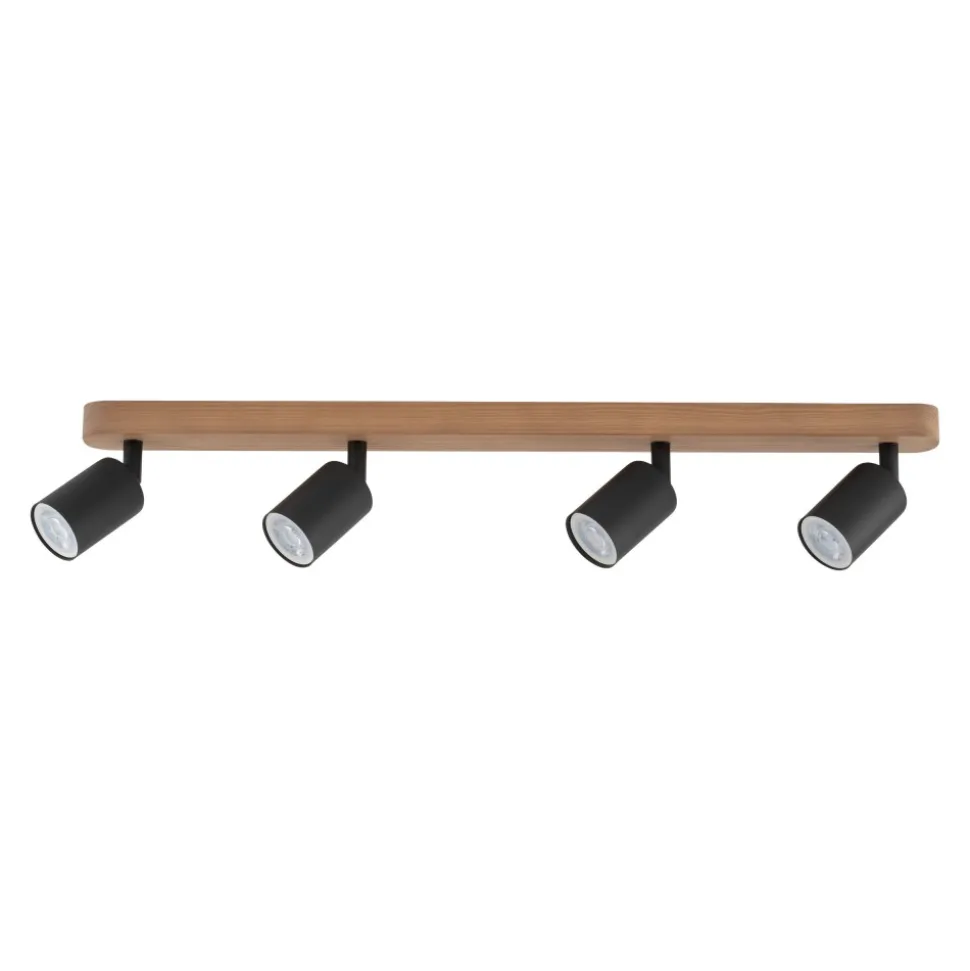 Spot TOP WOOD Brązowy Czarny 4xGU10