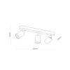 Spot TOP WOOD Brązowy Biały 3xGU10 * TK Lighting New