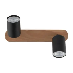 Spot TOP WOOD Brązowy Czarny 2xGU10 * TK Lighting Outlet