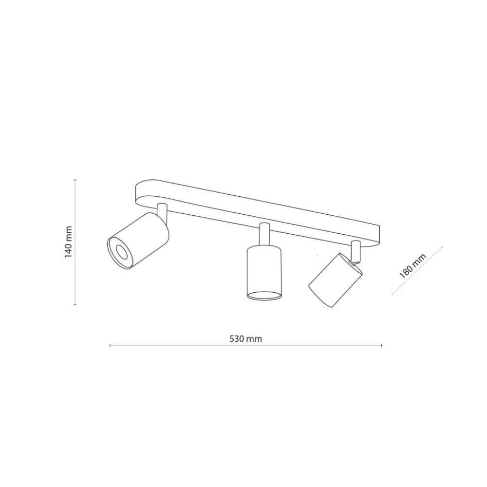Spot TOP WOOD Brązowy Czarny 3xGU10 * TK Lighting Best