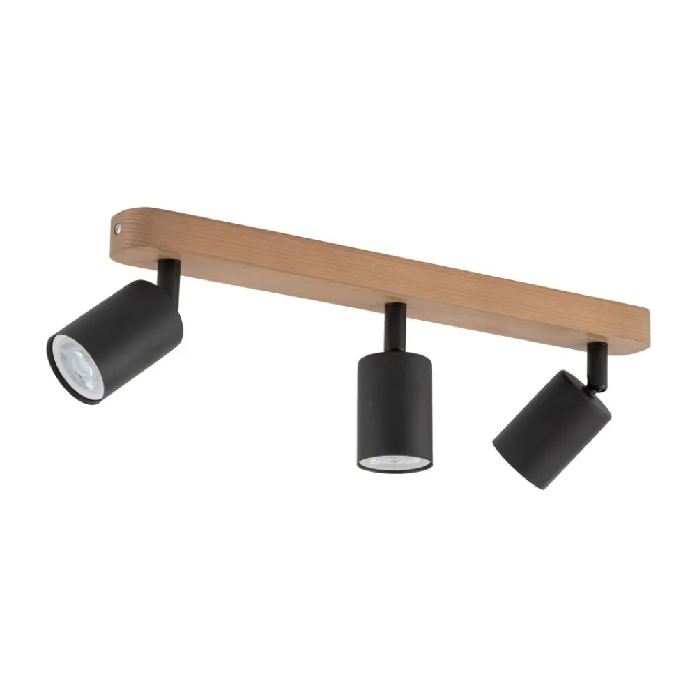 Spot TOP WOOD Brązowy Czarny 3xGU10 * TK Lighting Best