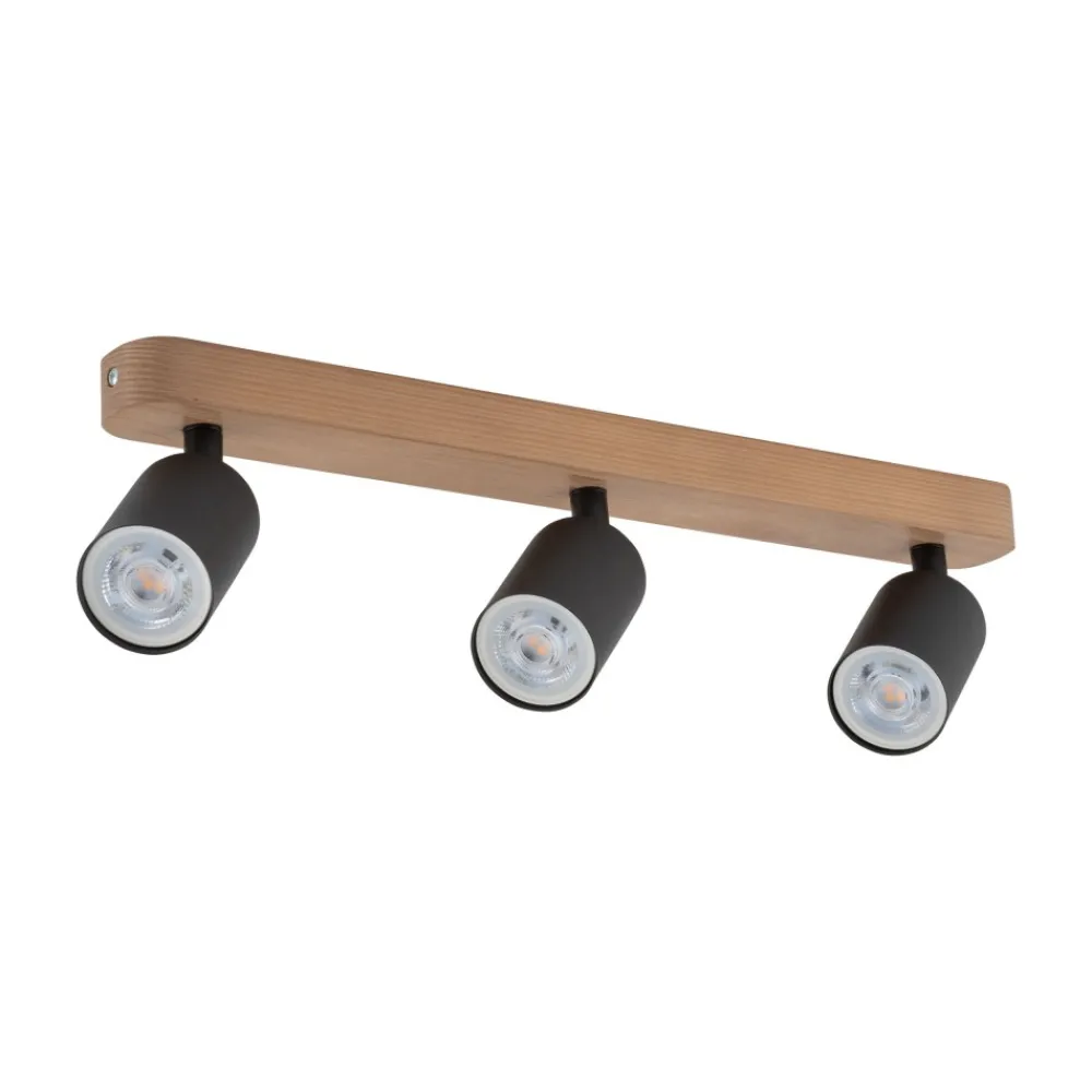 Spot TOP WOOD Brązowy Czarny 3xGU10 * TK Lighting Best