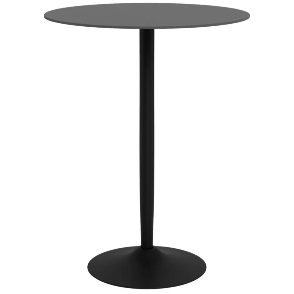 Stół barowy ceramiczny blat 80 cm Malta czarny