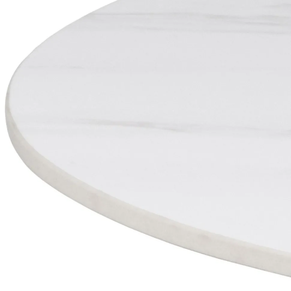 Stół barowy ceramiczny blat 80 cm Malta biały