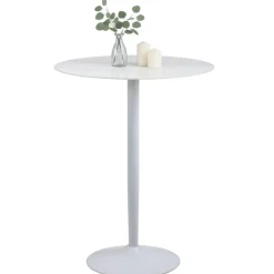 Stół barowy ceramiczny blat 80 cm Malta biały
