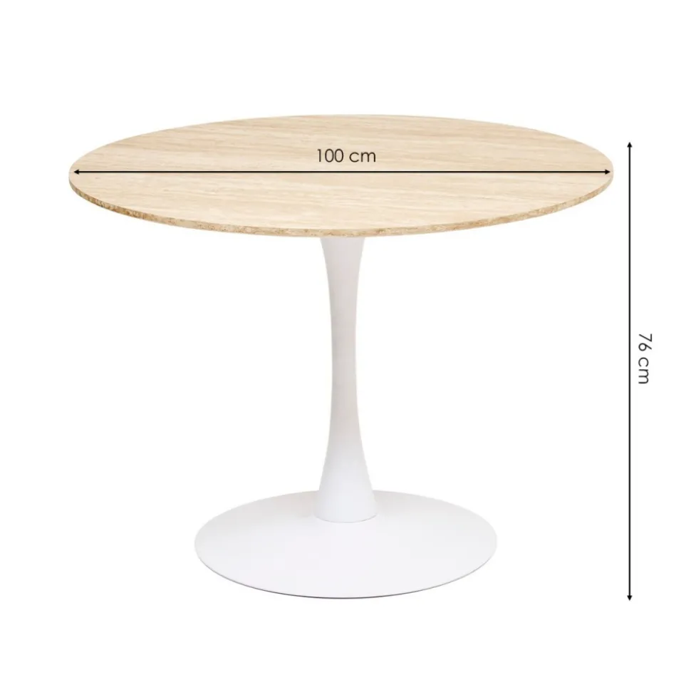 Stół do jadalni biały 100cm Elias