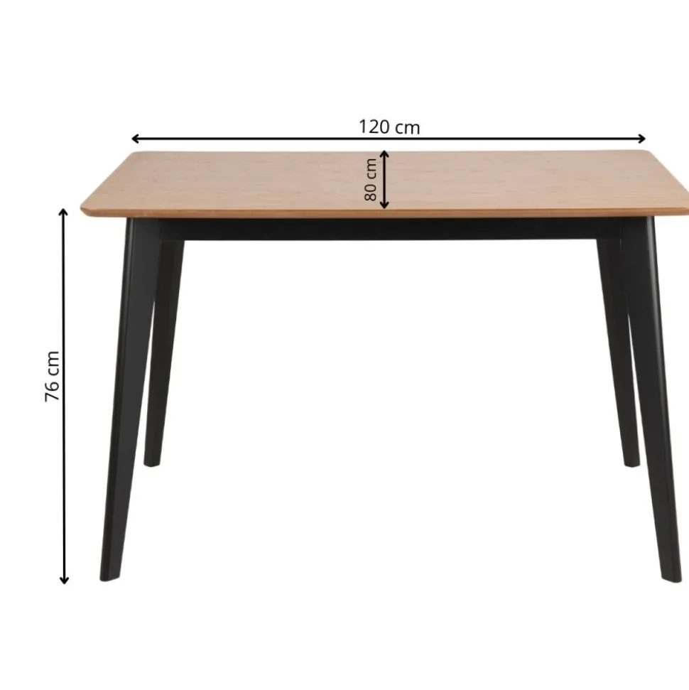 Stół do jadalni Roxby 120 cm beżowo-czarny