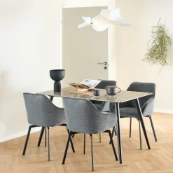 Stół do jadalni Wicklow ceramiczny blat brąz