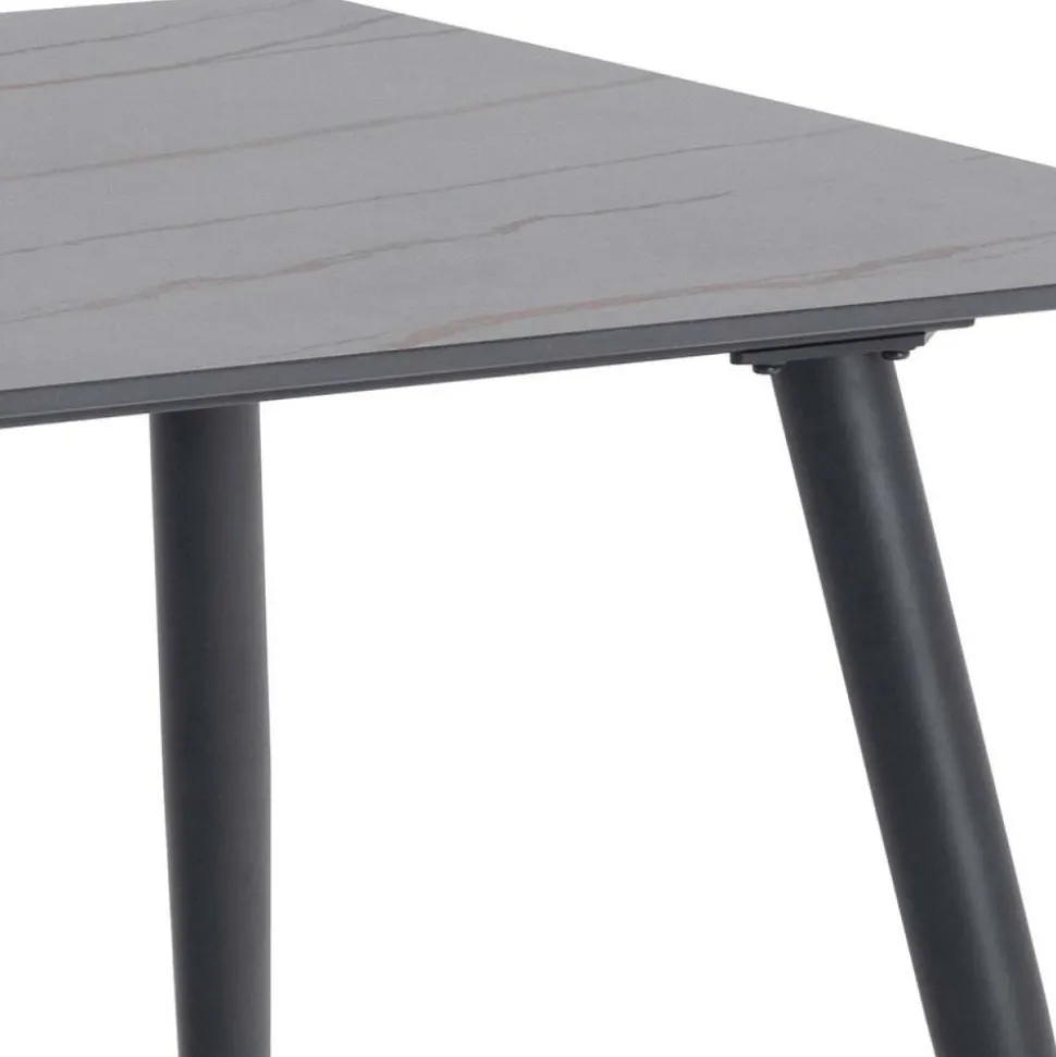 Stół do jadalni Wicklow ceramiczny blat matowa czerń