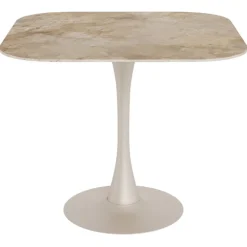 Stół z ceramicznycm blatem 90 cm brąz Malta