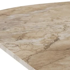 Stół z ceramicznycm blatem 90 cm brąz Malta
