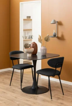 Stół z ceramicznycm blatem 90 cm Malta czarny