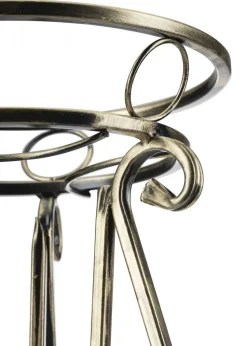 Stabilny metalowy kwietnik ZŁOTY