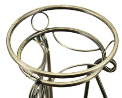 Stabilny metalowy kwietnik ZŁOTY