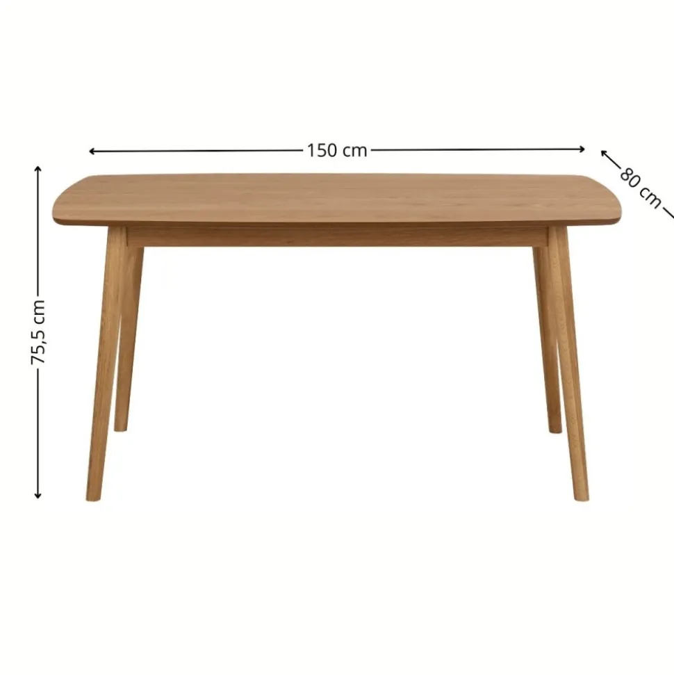 Stabilny stół do jadalni Nagano 150 cm