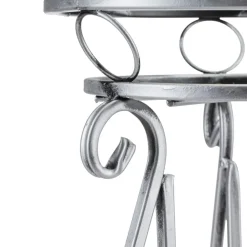 Stabilny metalowy kwietnik srebrny * Dąstal Best