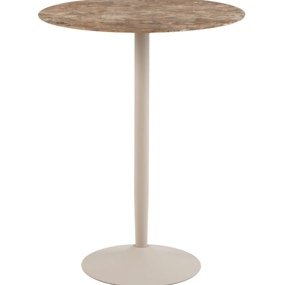 Stół barowy ceramiczny blat 80 cm Malta brąz * Actona Best