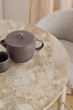Stół barowy ceramiczny blat 80 cm Malta brąz * Actona Best