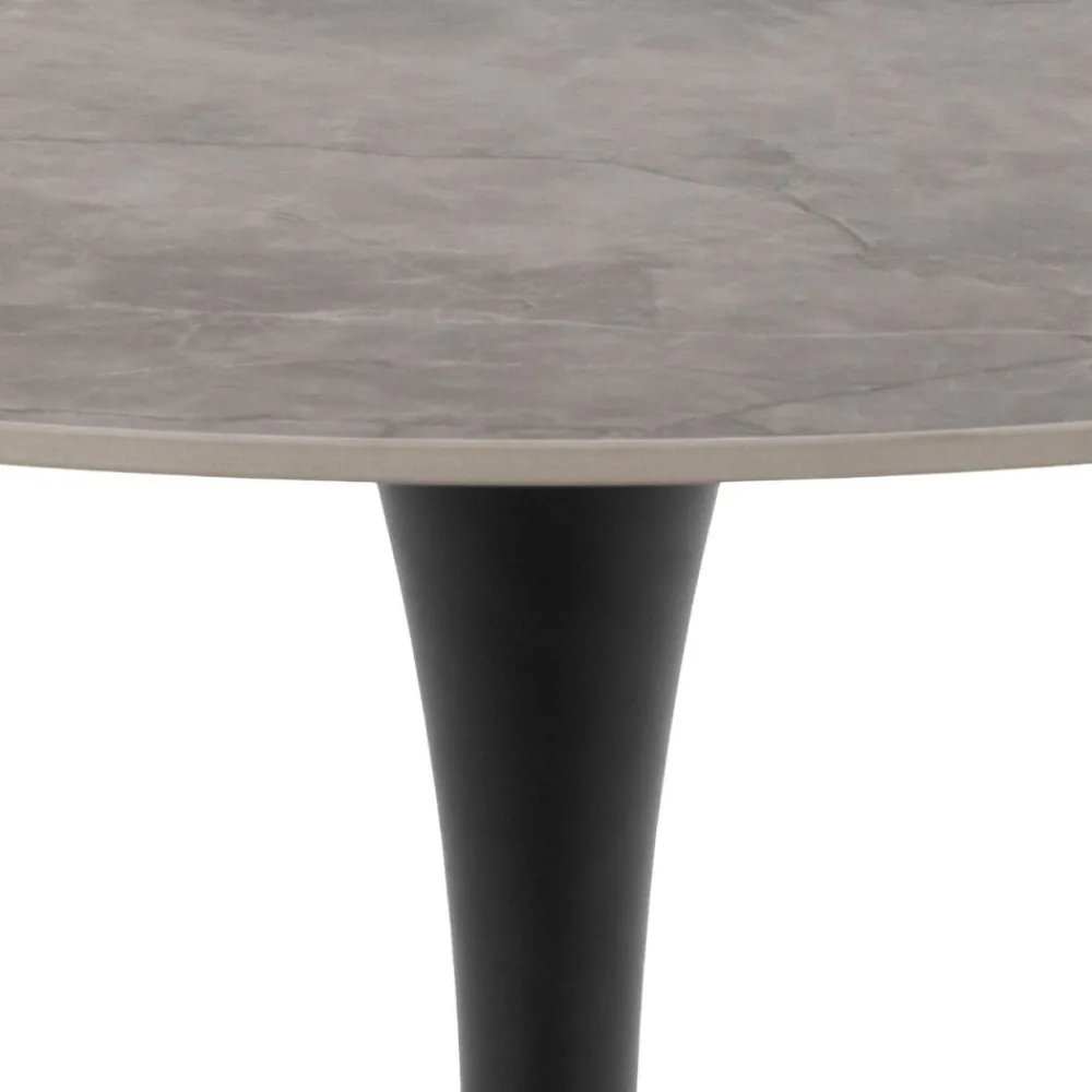 Stół barowy ceramiczny blat 90 cm Malta szaro-czarny * Actona Outlet