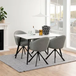 Stół do jadalni Wicklow ceramiczny biały blat * Actona Clearance