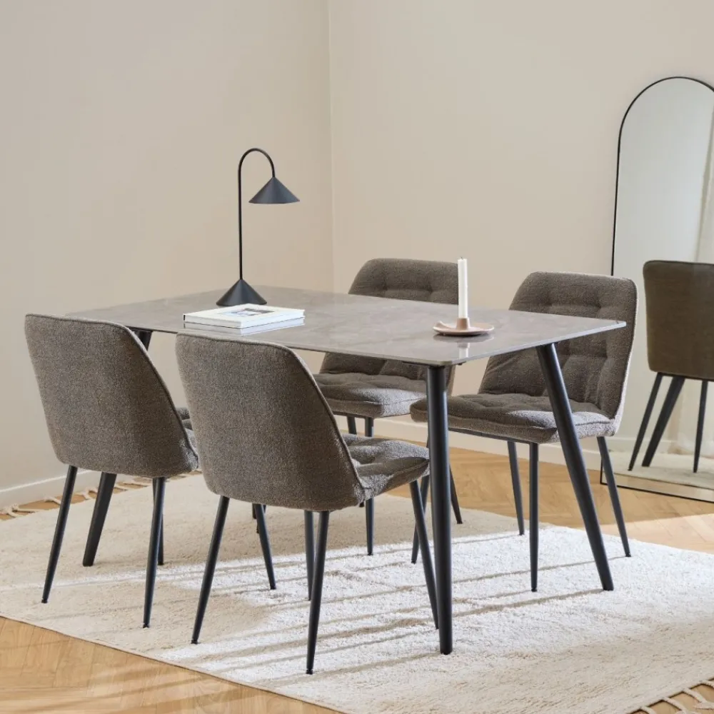 Stół do jadalni Wicklow ceramiczny szary blat * Actona Best