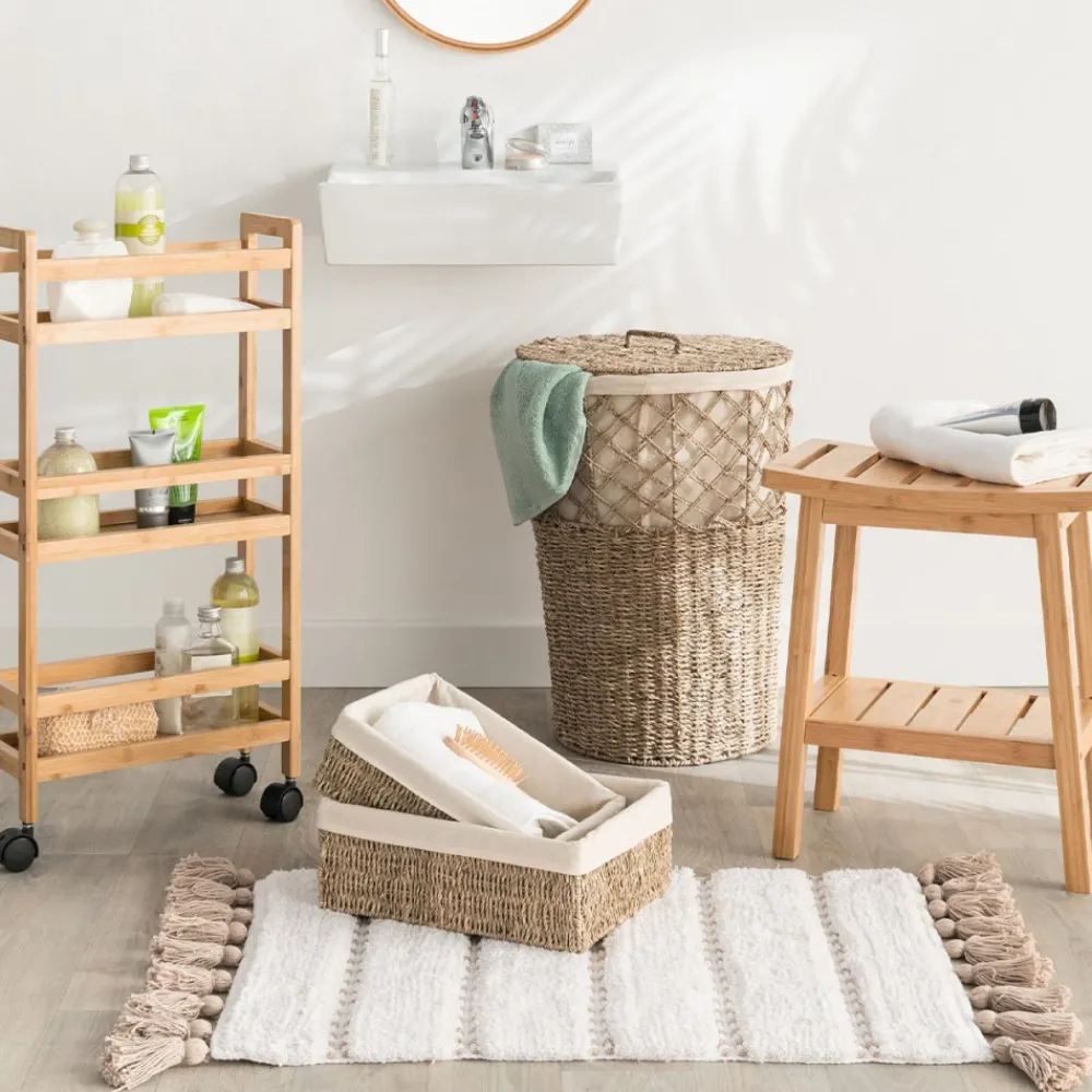 Stołek bambusowy Scandi z półką * 5five Simply Smart Outlet