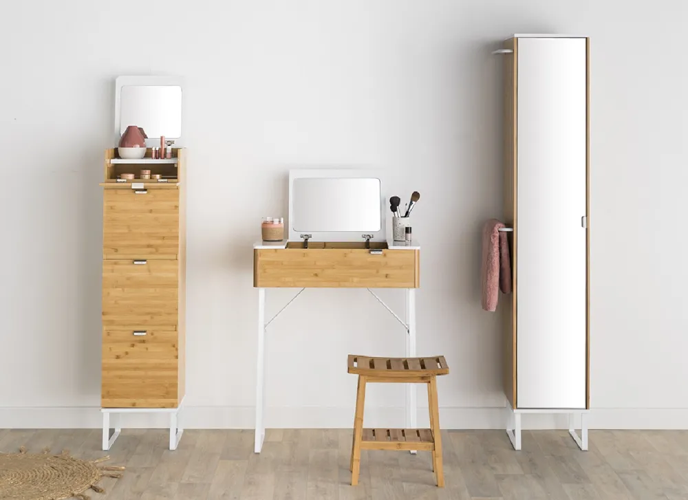 Stołek bambusowy Scandi z półką * 5five Simply Smart Outlet