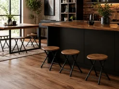 Stołek składany BISTRO w stylu Loftowym * Clearance