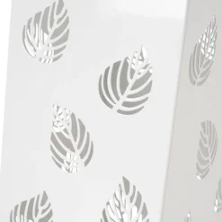 Stojak na parasole Liście metalowy biały 49 cm