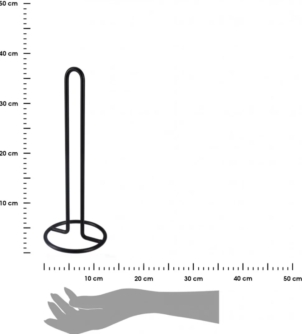 Stojak na ręczniki papierowe czarny 33cm