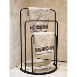 Stojak łazienkowy na ręczniki czarny * Bathroom Solutions New
