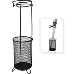Stojak na parasole metalowy – czarny 50 cm * H&S Decoration Sale